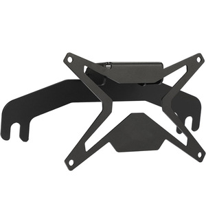 Marco de matrícula abatible transfronterizo de 10 pulgadas para camioneta, RV, vehículo todoterreno, material de aleación, montaje en parachoques - Product Image 1