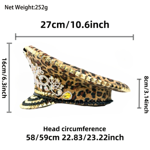Sombrero de Capitán Steampunk con Pedrería y Logotipo Personalizado, Ideal para el Carnaval de <span class=keywords><strong>Binche</strong></span> y el Desfile de Plumas, MOQ Bajo - Product Image 6