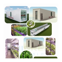 Récipient de ferme avec contrôleur intelligent agriculture hydroponique isolation thermique usine 40ft système complet d'armoire de culture