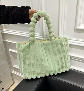 Casual Plush <b>Zipper</b> Handbag Shoulder <b>Bag</b> <b>Large</b> Capacity Multi Color Design <b>Tote</b> <b>Bag</b> - Product Image 5
