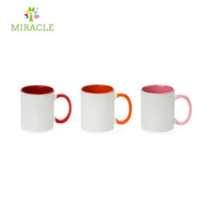 双色内色手柄颜色11盎司升华杯促销礼品生日礼物创意图案热转印 - Product Image 6