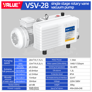 Bomba de Vacío Feiyue <span class=keywords><strong>VSV</strong></span>-20P, Bomba de Vacío Eléctrica Confiable de la Serie <span class=keywords><strong>VSV</strong></span>, Bomba de Vacío Pequeña de Una Etapa, Bomba de Extracción de Aire Industrial - Product Image 2
