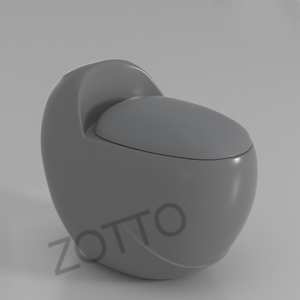 WC in un pezzo a forma di uovo di lusso moderno con <span class=keywords><strong>sifone</strong></span> a filo bianco grigio <span class=keywords><strong>nero</strong></span> in ceramica WC per il drenaggio della trappola del bagno dell'hotel - Product Image 5