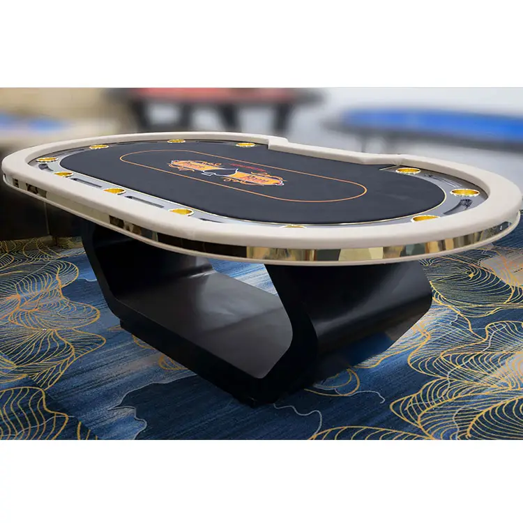 新しいデラックス高品質テキサスポーカーテーブルマルチカラーは、カジノ用にカスタマイズされたテキサスポーカーテーブルと一致させることができます