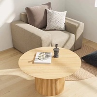 Table basse en bois de haute qualité, simple, ronde, faite à la main, pour le salon, meubles de maison