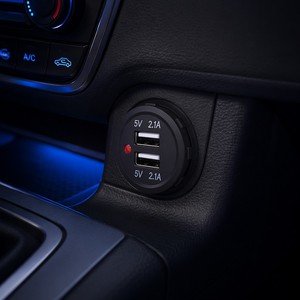4.2A Double USB Panel Mount 12V 5V 1A 2.1A Prise de courant étanche marine électrique Dual Twin USB Chargeur de voiture pour téléphone portable - Product Image 6