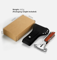 Ensemble d'outils professionnels promotionnels avec logo personnalisé, coffret sécurisé, couteau, clé, tournevis, pinces, multi-outil, marteau pour le camping