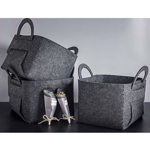 Cesta de almacenamiento de fieltro personalizada <span class=keywords><strong>Venta</strong></span> caliente respetuoso del medio ambiente fieltro bebé vivero <span class=keywords><strong>Caddy</strong></span> bolsa de almacenamiento cestas - Product Image 3