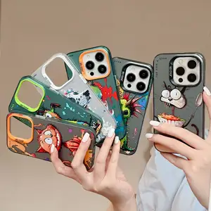 Fábrica designer chapeado IMD ins anime UV impressão móvel celular acessórios capa para fundas iphone 11 12 13 14 15 Pro max caso