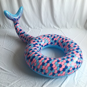 <b>Inflatable</b> Mermaid Swimming Ring 170cm Pink Blue Scales Design For Adults Water Sports Floats - Product Image 2