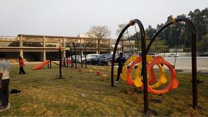 Charming Thiết Kế Kim Loại Sân Chơi Ngoài Trời Toán Học/Vui Chơi Ngoài Trời/Trẻ Em Chơi Thiết Bị QX-18045A - Product Image 6