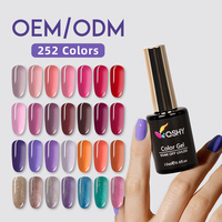 Vernis à ongles gel UV LED 252 couleurs 12ml Marque Privée Sans HEMA Facilement dissolvable Résine UV durcissable certifiée CE Couche de base et de finition