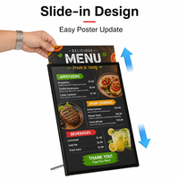 Boîte à lumière LED haute luminosité 10000 lumens, cadre en aluminium fin, panneau publicitaire mural pour affichage de menu de restaurant