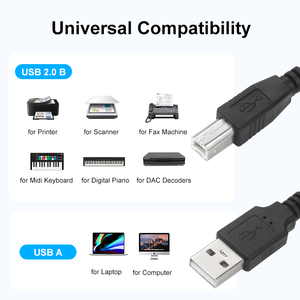 <strong>USB</strong> <strong>2.0</strong> a to B <strong>Printer</strong> <strong>Cable</strong> with PVC Jacket for Computer IOS for for for <strong>Printers</strong> &amp; Scanners - Product Image 5
