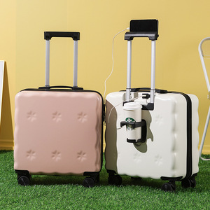 Trolley Case Boarding Universal Wheel <strong>Suitcase</strong> 18 Inch <strong>Light</strong> <strong>Weight</strong> With Makeup Cause Travel Luggage Mini <strong>Suitcase</strong> Luggage - Product Image 6