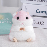 Porte-clés Peluche Hamster Personnalisé Dessin Animé 10 cm, Breloque Mignonne pour Sac, Jouet Cadeau pour Enfants Filles