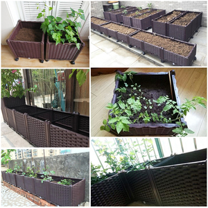 Factory Sale Raised <b>Garden</b> Bed Self-Watering System Drainage Holes for Indoor & Outdoor Vegetable Fruit Flower Herb Growing Box - Product Image 4