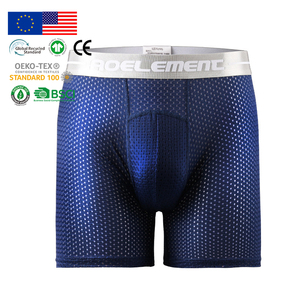 <span class=keywords><strong>Slip</strong></span> e Boxer da <span class=keywords><strong>Uomo</strong></span> in Rete Traspirante Blu, a Gamba Lunga, Anti-Sfregamento, per Corsa e Performance Intima - Product Image 1