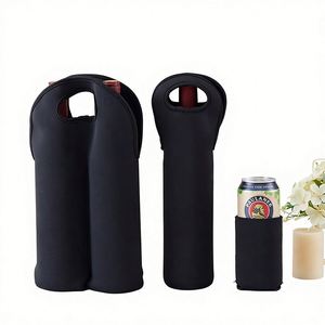 Funda Aislante de Neopreno Personalizada para Botellas de Vino o Cerveza, Portátil, para Una o Dos Botellas - Product Image 1
