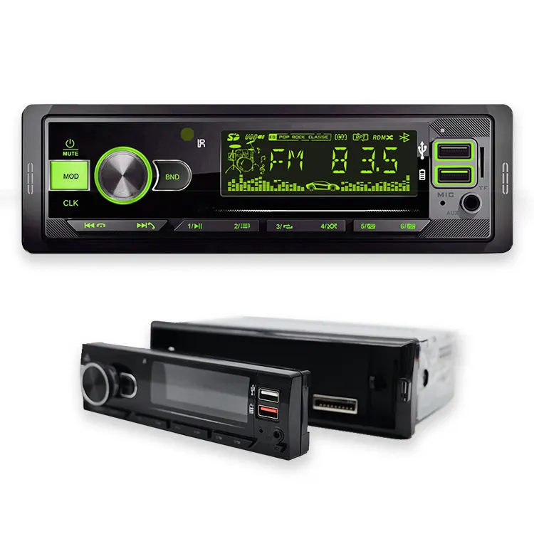 Giá Thấp Hot 1DIN Xe Stereo Có Thể Tháo Rời Xe FM SD USB MP3 Máy Nghe Nhạc 50WX4 MP3 Máy Nghe Nhạc Cho Xe Ô Tô