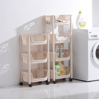 Chariot de rangement à roulettes à 3 niveaux pour cuisine et maison, organisateur multi-niveaux pour collations, jouets et articles divers