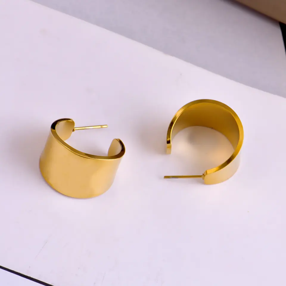 Shining Jewelry Findings Ohr stecker Edelstahl Gold Ohr stecker