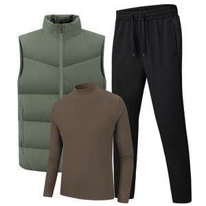 Ensemble trois pièces <span class=keywords><strong>de</strong></span> sport décontracté pour <span class=keywords><strong>homme</strong></span> Gilet respirant à séchage rapide Pantalon pour le printemps, l'automne, l'hiver Usage quotidien Logo coupe-vent - Product Image 1