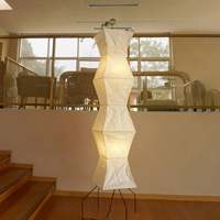 Lampadaire en papier de riz luxe moderne papier de mûrier métal fer lanterne trépied Base usine approvisionnement en gros OEM ODM commande en gros
