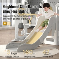 Ensemble de toboggan en plastique personnalisé pour enfants avec panier de basket, équipement de jeu sûr pour l'intérieur et l'extérieur, adapté aux tout-petits, à la maison et en maternelle