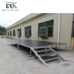 Plataforma de Exhibición para Eventos, Escenario de Altura Ajustable con Cuatro Patas - Product Image 2