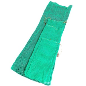 Filet de pêche pliable vert épaissi en polyéthylène avec cordon de serrage pour la protection des poissons en rivière et en ruisseau – Vente en gros - Product Image 1