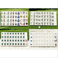 Ensemble de Mahjong de Luxe Américain Portable Thème Golf Tuiles Acryliques 160 Pièces 4 Joueurs Inclut l'Emballage Divertissement Élégant pour