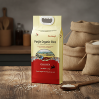 Sac de rangement en PE robuste pour riz, résistant à l'humidité, avec soufflet latéral, sac oreiller alimentaire, emballage OEM avec scellage thermique et logo personnalisé