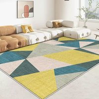 Tapis moderne en polyester à motif géométrique, fabriqué à la machine, antidérapant, pour la décoration intérieure, les voyages, la voiture et la prière