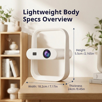 Nouveau design HY370, projecteur intelligent Ultra HD 300 lumens Ansi, 720P, Wifi6, 4/5G, téléchargement d'applications Playstore, mini projecteur portable pour la maison