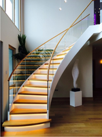 Ace Escalier incurvé de luxe de haute qualité avec escalier en verre