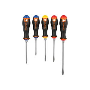 BOX 6 <b>Set</b> of 5 <b>screwdrivers</b> with Comfort Grip handle, TRUPER - Product Image 1