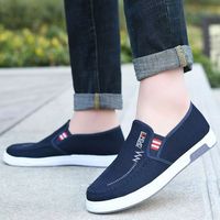 Nouvelles chaussures pour hommes: chaussures de travail confortables et douces en toile respirante légère et antidérapante