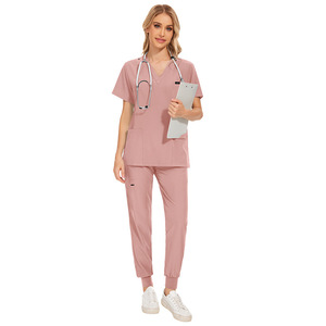Venta caliente fruta verde enfermera jogging overoles de manga corta poliéster mate trabajo Mono para el cuidado médico de mascotas nuevo Color - Product Image 6