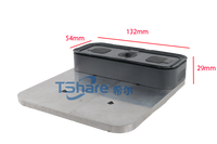 Tshare Biesse Bloc de serrage sous vide en aluminium et plastique gris, ventouses pour machines CNC de travail du bois
