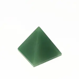 Natural Green Aventurine Healing Crystal Metaphysical Figurine Pyramid Stone