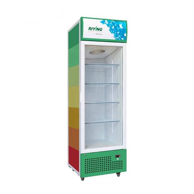 Commercial Retail Vertical Display Freezer Glass Door Upright Freezer Showcase Freezer for Ice Cream in Supermarket