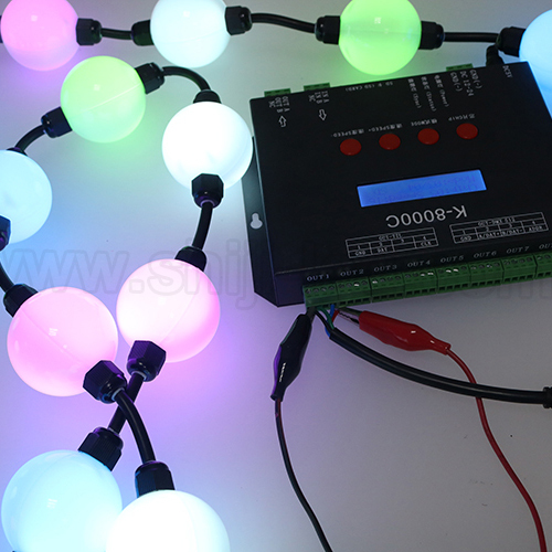 3d Led Pixel Ball Led Lights Outdoor Ip67 High Waterproof 50mm Pixel Ball String Light