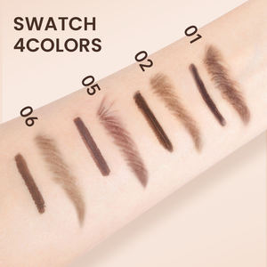 眉笔制造商4色2合1眉笔，带染眉凝胶防水长效天然临时眉笔 - Product Image 4