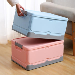 Boîte de rangement pliable, conteneurs en plastique, Design moderne, voiture et <span class=keywords><strong>camping</strong></span>, organisateur avec couvercle, vente en gros, - Product Image 6