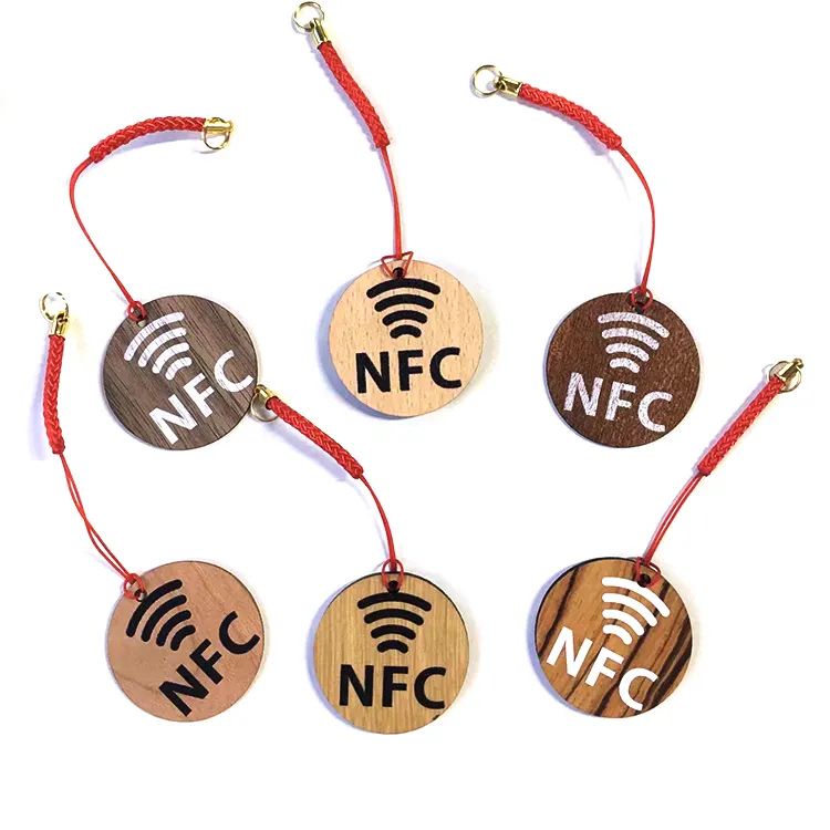 Wooden NFC Tag / Wood RFID Tag for Dog Cat Collar