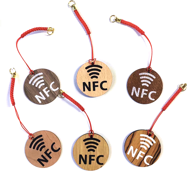 Wooden NFC Tag / Wood RFID Tag for Dog C