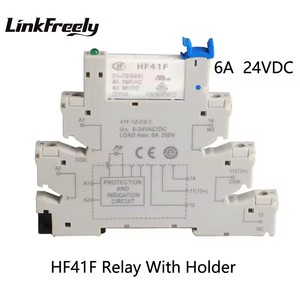 HF41F24-ZS 41F-1Z-C2-1 1 unidad Relé delgado para carril DIN, soporte de relé de potencia para PCB, bobina 24VDC, contacto 6A 250VAC, módulo de relé de voltaje - Product Image 5