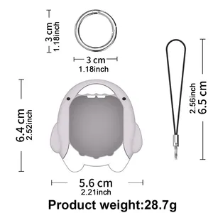 Funda de silicona impermeable funda protectora de piel para <span class=keywords><strong>Tamagotchi</strong></span> Uni Shell antiarañazos forma de tiburón 2023 cubierta de máquina de mascota Virtual - Product Image 6