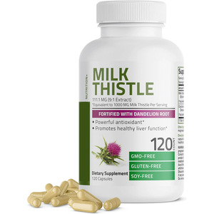 Complément alimentaire à base de plantes pour la détoxification du foie pour adultes, extrait de graines de chardon-Marie pour la protection du foie et les bienfaits antioxydants, capsules - Product Image 2